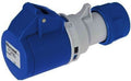 PRESA MOBILE DRITTA BLU 2P+T 16A 220V IP44