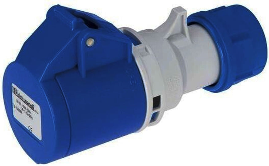 PRESA MOBILE DRITTA BLU 2P+T 16A 220V IP44