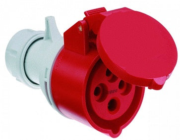 PRESA MOBILE DRITTA ROSSA 3P+T 16A 380V IP44