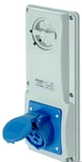 PRESA INTERBLOCCATA VERTICALE SENZA FONDO 2P+T 16A IP44