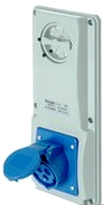 PRESA INTERBLOCCATA VERTICALE SENZA FONDO 2P+T 16A IP44