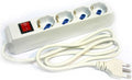 MULTIPRESA BIANCA 4 POSTI SCHUKO/BIVALENTE CON SPINA 10/16A 2P+T