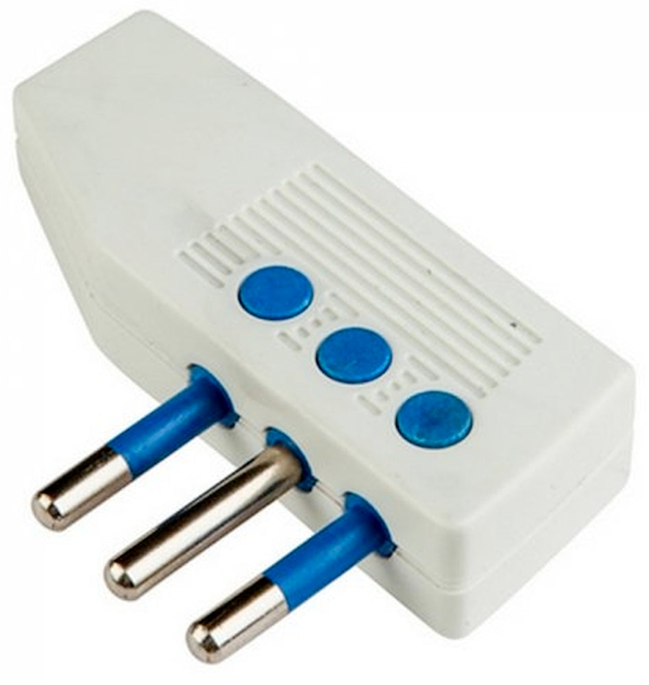 SPINA MOBILE BIANCA 10A 2P+T CON USCITA A 90°