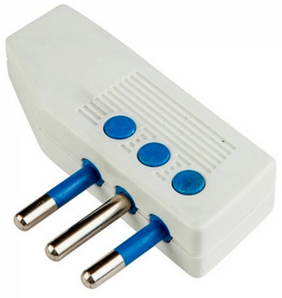 SPINA MOBILE BIANCA 10A 2P+T CON USCITA A 90°