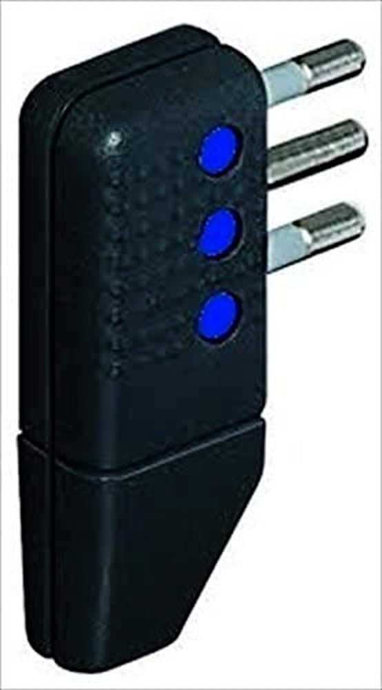 SPINA MOBILE NERA 10A 2P+T CON USCITA A 90°