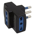 ADATTATORE TRIPLO NERO CON SPINA 16A