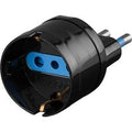 ADATTATORE SCHUKO SINGOLO 10A NERO