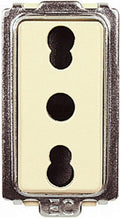 PRESA BIVALENTE TONDO' 2P+T 10-16A COMPATIBILE BTICINO MAGIC