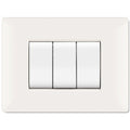 PLACCA 3 MODULI BIANCA ELETTROCANALI MYLIFE Q