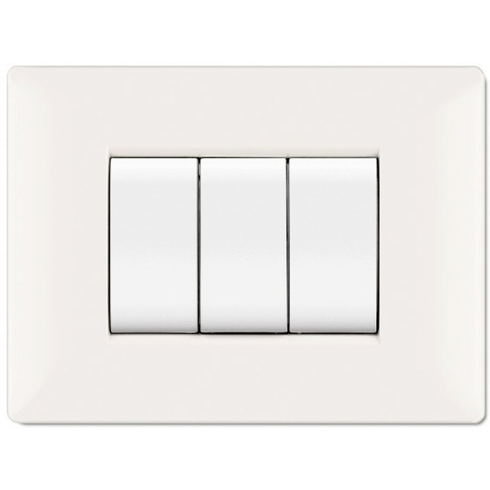 PLACCA 3 MODULI BIANCA ELETTROCANALI MYLIFE Q