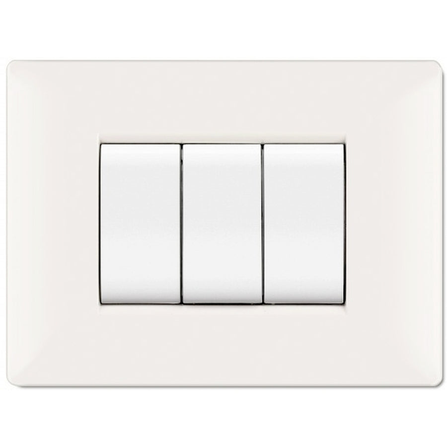 PLACCA 3 MODULI BIANCA ELETTROCANALI MYLIFE Q