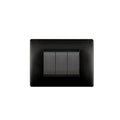 PLACCA 4 MODULI MYLIFE Q NERA OPACA ELETTROCANALI