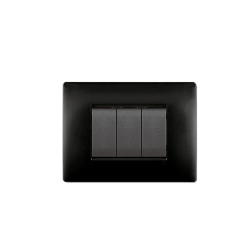 PLACCA 7 MODULI MYLIFE Q NERA OPACA ELETTROCANALI