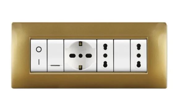 PLACCA MYLIFE Q 7 MODULI SABBIA ORO