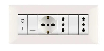 PLACCA 7 MODULI BIANCA ELETTROCANALI MYLIFE Q