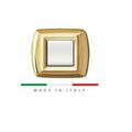 PLACCA 2 POSTO ORO ELETTROCANALI LIFE COMPATIBILE LIVING INTERNATIONAL
