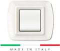 PLACCA 2 POSTI BIANCA ELETTROCANALI MYLIFE COMPATIBILE BTICINO LIVING E INTERNATIONAL