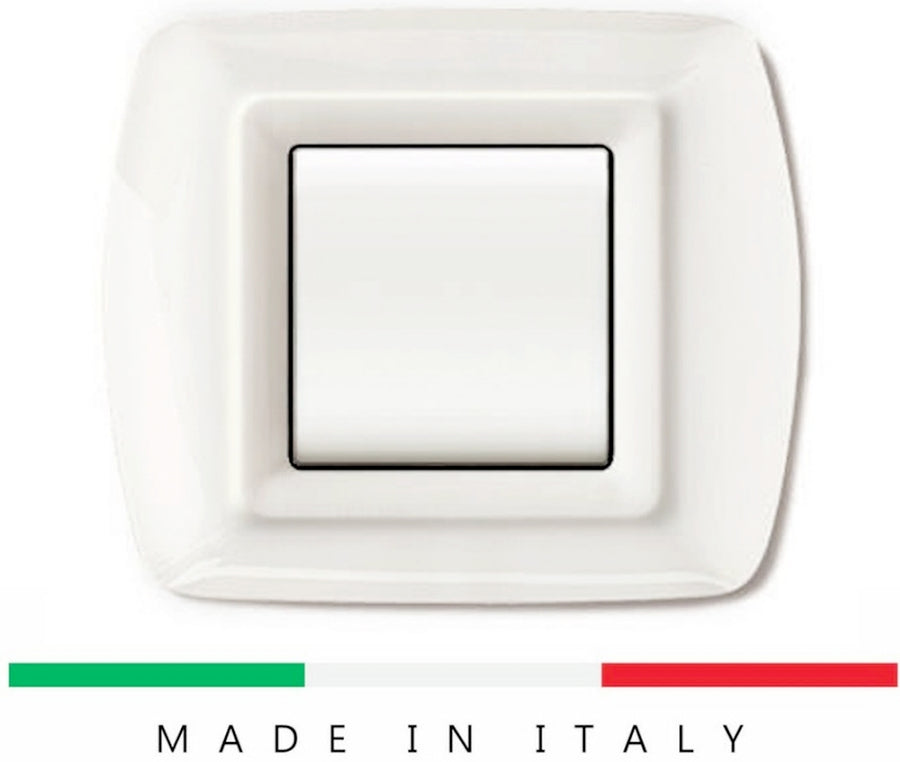 PLACCA 2 POSTI BIANCA ELETTROCANALI MYLIFE COMPATIBILE BTICINO LIVING E INTERNATIONAL