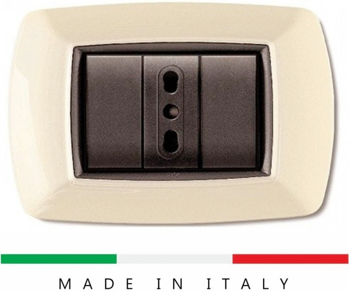 PLACCA 3 POSTI AVORIO ELETTROCANALI SERIE MYLIFE