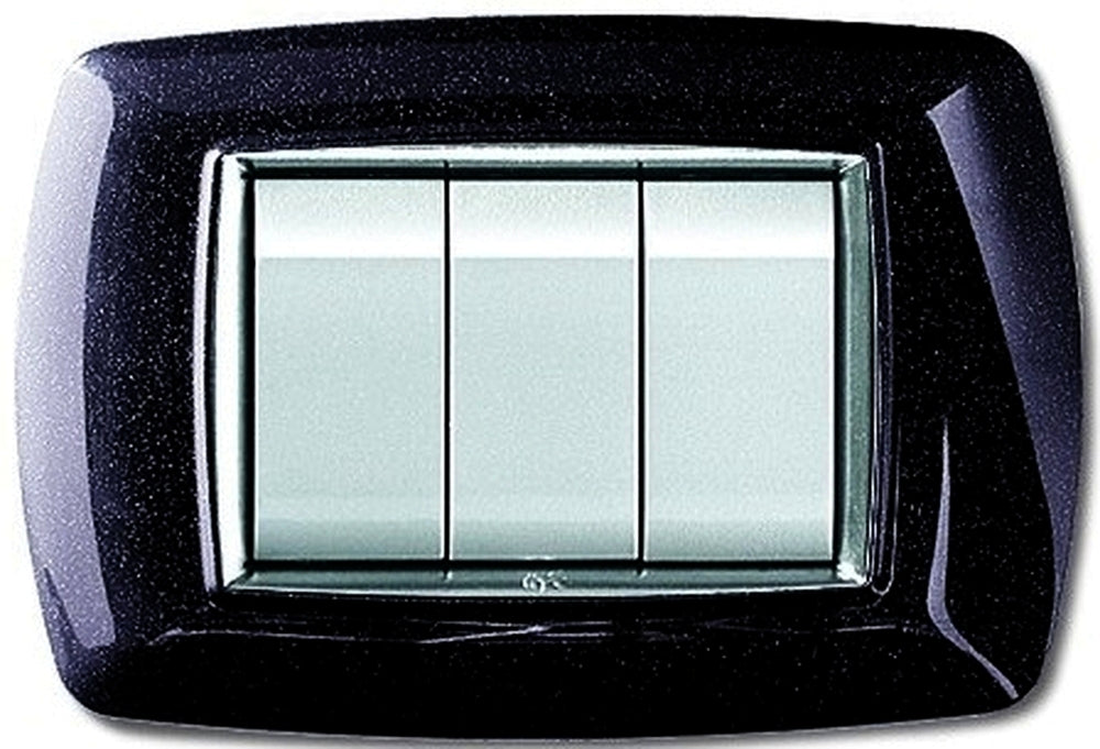 PLACCA LIFE 3 POSTI NERO GLITTERING PER BTICINO
ELETTROCANALI