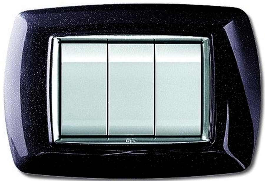 PLACCA LIFE 3 POSTI NERO GLITTERING PER BTICINO
ELETTROCANALI