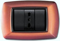 PLACCA 3 POSTI COLOR RAME ELETTROCANALI MYLIFE