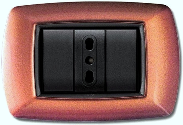PLACCA 3 POSTI COLOR RAME ELETTROCANALI MYLIFE
