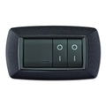 PLACCA MYLIFE 4 MODULI VULCANIZZATA GRIGIO NOTTE ( ELETTROCANALI COD. ECL2984V-GN )