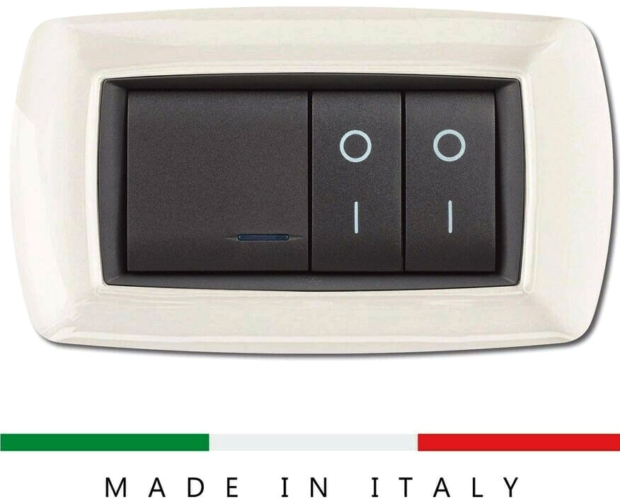 PLACCA COPRINTERRUTTORI 4 POSTI BIANCA ELETTROCANALI MYLIFE