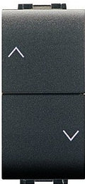 DOPPIO PULSANTE INTERBLOCCATO NERO 16 A 230 V ELETTROCANALI MYLIFE