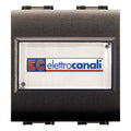 PULSANTE CON PORTANOME NERO 1P 16A 220V