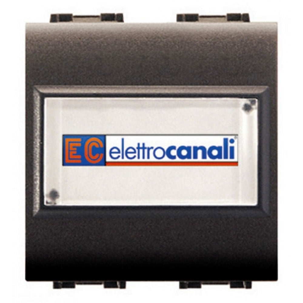 PULSANTE CON PORTANOME NERO 1P 16A 220V