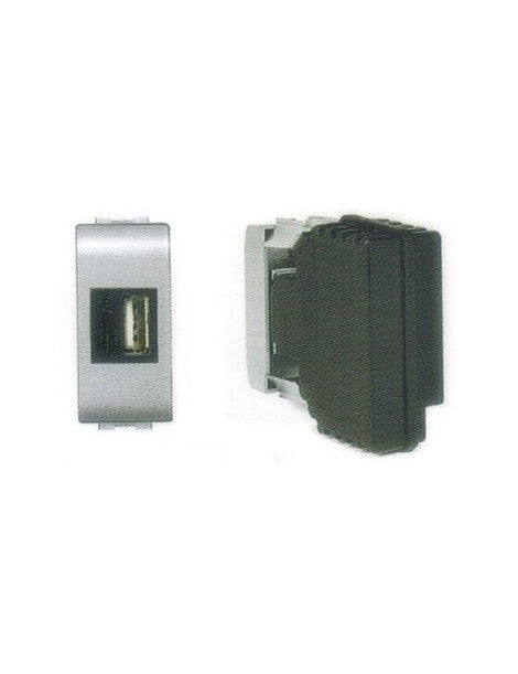 ALIMENTATORE USB GRIGIO DA INCASSO ELETTROCANALI SERIE MY LIFE