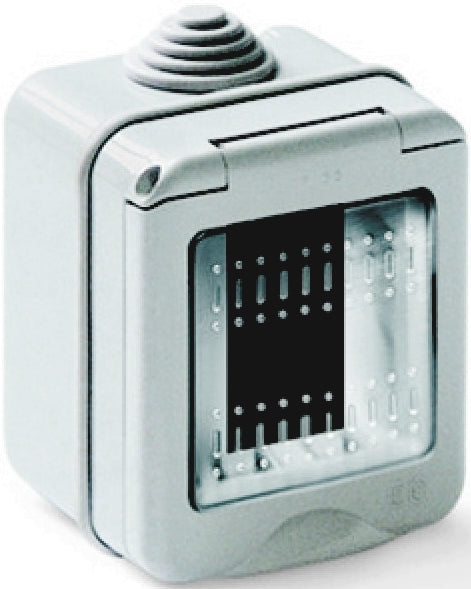 CONTENITORE 1 APPARECCHIO CON PORTELLO IP55 67×83×51 mm