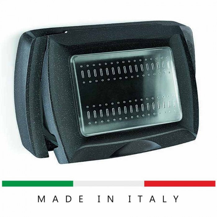 SUPPORTO STAGNO 3 POSTI  IP55 CON PORTELLO