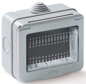 CONTENITORE DA PARETE 3 POSTI CON PORTELLO IP55 ELETTROCANALI MYLIFE