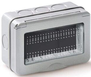 CONTENITORE DA PARETE 4 POSTI CON PORTELLO IP55 ELETTROCANALI MYLIFE