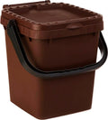 PATTUMIERA CON COPERCHIO MARRONE ECOPLUS 10 lt.