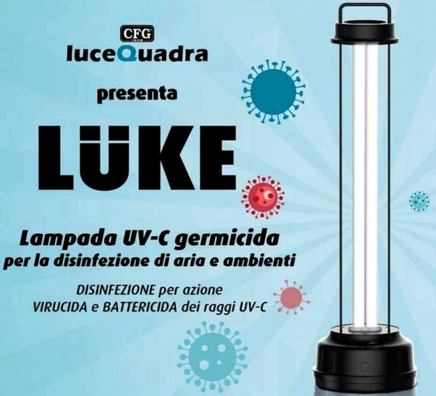 LUKE LAMPADA GERMICIDA A RAGGI UV-C PER LA DISINFEZIONE DELL'ARIA