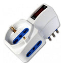 MULTIPRESA 2 POSTI 2P+T 10/16A BIPASSO + 1 PRESA 10/16A BIPASSO/SCHUKO