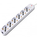 MULTIPRESA TORRE 6 POS: 2SCHUKO+4BIPASSO SPINA 16A