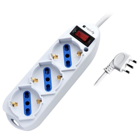 MULTIPRESA 3 SCHUKO/BIPASSO SPINA SALVASPAZIO 10A