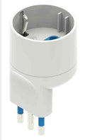 ADATTATORE SALVASPAZIO SPINA 10A SCHUKO/BIPASSO