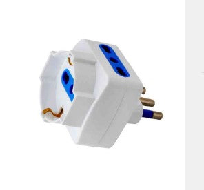 ADATTATORE MULTIPLO 16A - TRE PRESE BIANCO SFUSO