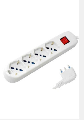 MULTIPRESA 4 BIPASSO/SCHUKO SPINA16A 90° BIANCA