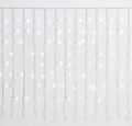 TENDA LUMINOSA 200 LED, 5MT, LUCE BIANCA, CAVO BIANCO, IP65, PROLUNGABILE, EFFETTO FLASH BIANCO, CON FILI UNIFORMI DA 50 CM