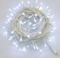 CATENA LUMINOSA 100 LED, 10MT, LUCE BIANCA, CAVO BIANCO, IP65, PROLUNGABILE, EFFETTO FLASH TOTALE, GHIRLANDA NATALIZA