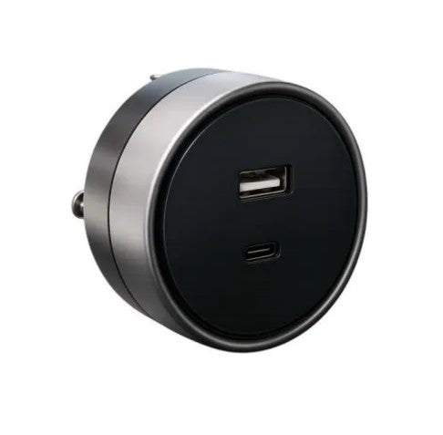 PRESA USB-A + USB-C 12W PLUG&PLAY PER SISTEMA A BINARIO NERO
