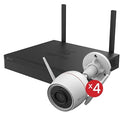 KIT WIRELESS SECURITY SYSTEM EZVIZ - 4 WIFI CAMERA 4MO H3C + NVR WIFI 8CH