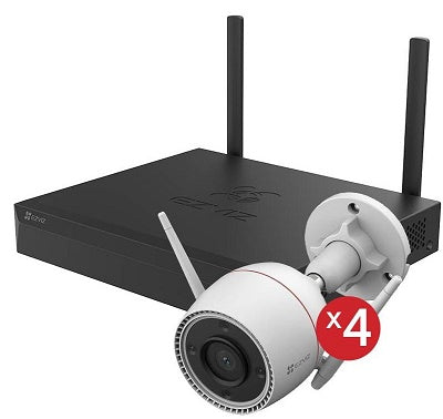 KIT WIRELESS SECURITY SYSTEM EZVIZ - 4 WIFI CAMERA 4MO H3C + NVR WIFI 8CH